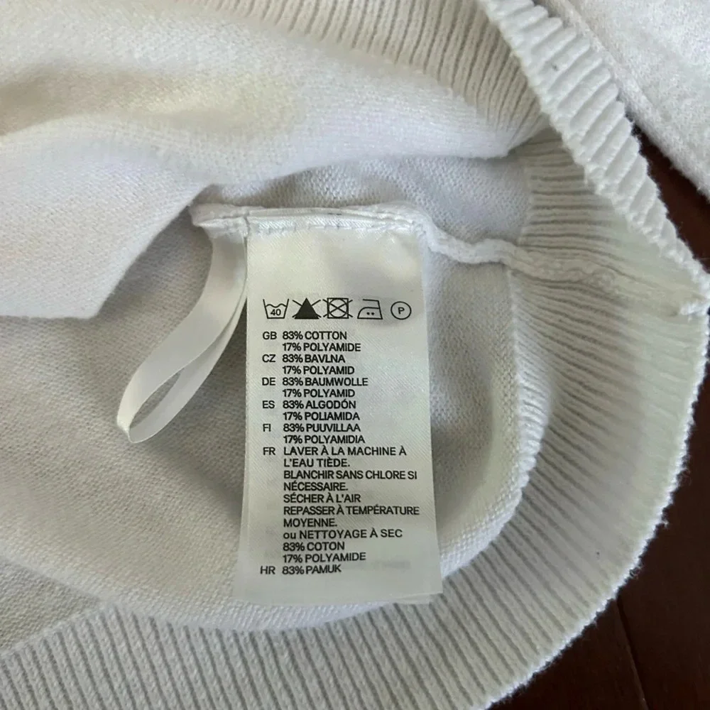 H&M White Cardigan 87% cotton super soft size 12/13 yrs